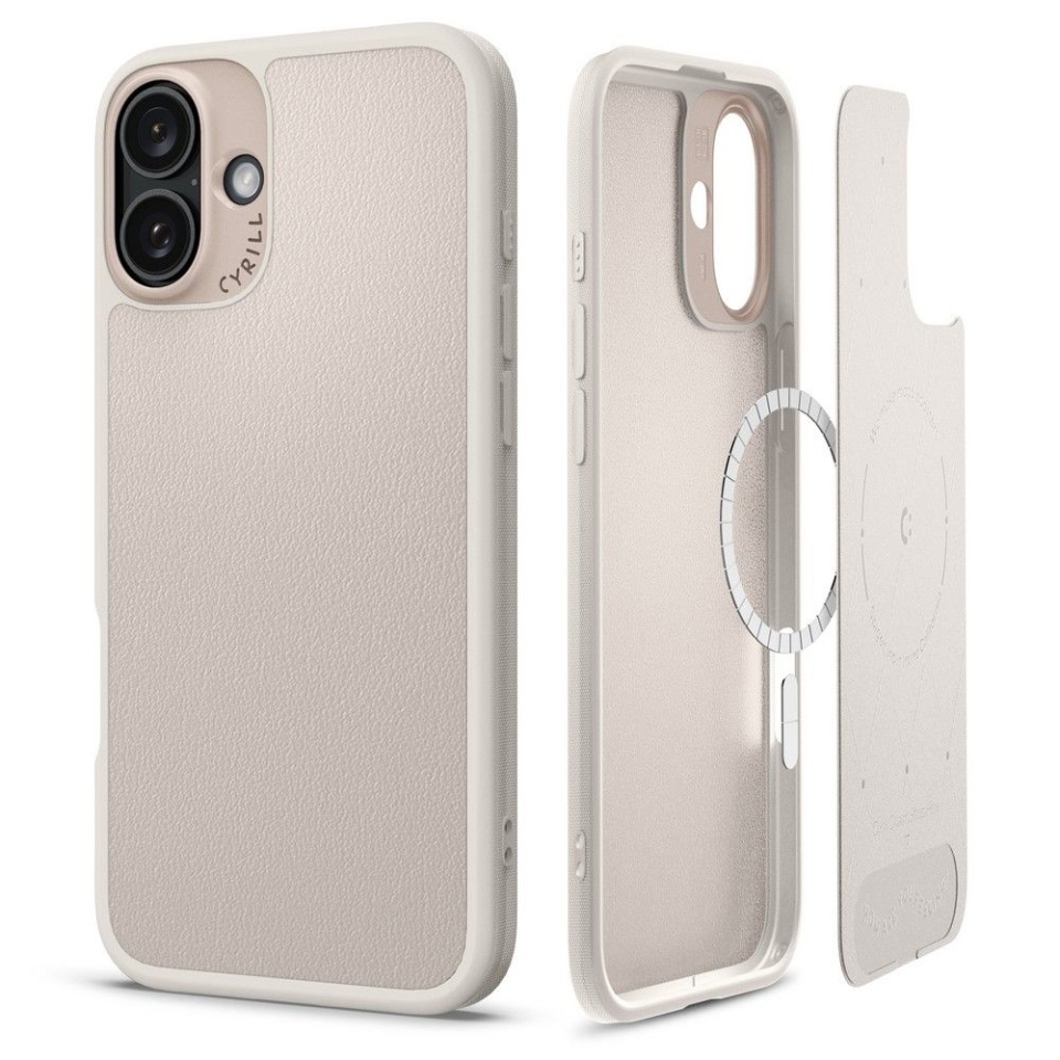 Husa pentru iPhone 16, Cyrill Kajuk MagSafe, Spigen - Crem