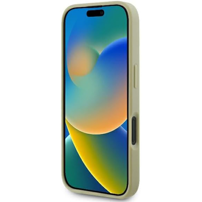 Husa pentru iPhone 16, Glitter Fixed Big 4G, Protectie Slim, Guess, Auriu - 3 | YEO