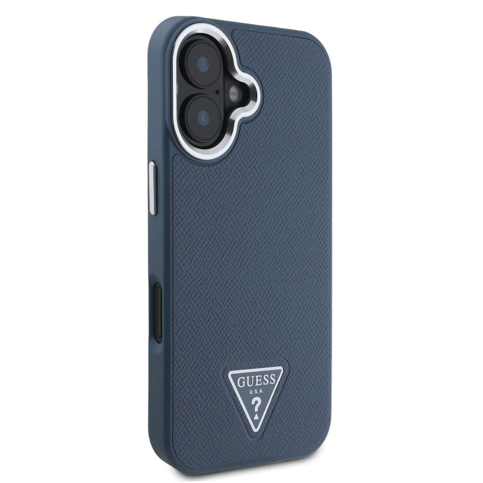 Husa pentru iPhone 16, Grained Triangle, Guess, Negru - 3 | YEO