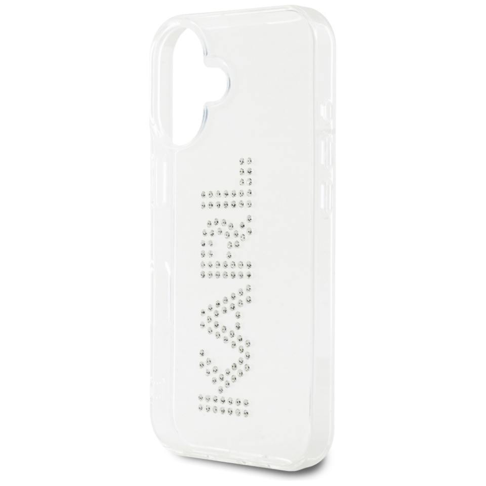 Husa pentru iPhone 16 IML Rhinestones, Karl Lagerfeld - Transparenta - 2 | YEO