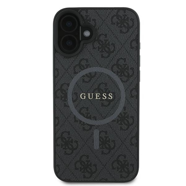 Husa pentru iPhone 16 Plus, 4G Ring Classic Logo MagSafe, Guess, Negru - 2 | YEO