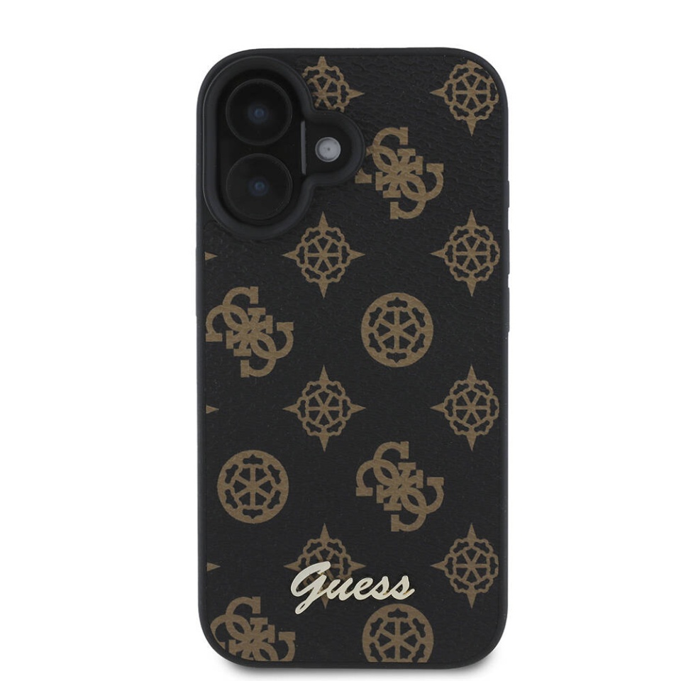 Husa pentru iPhone 16 Plus Peony Script MagSafe, Guess - Negru - 2 | YEO