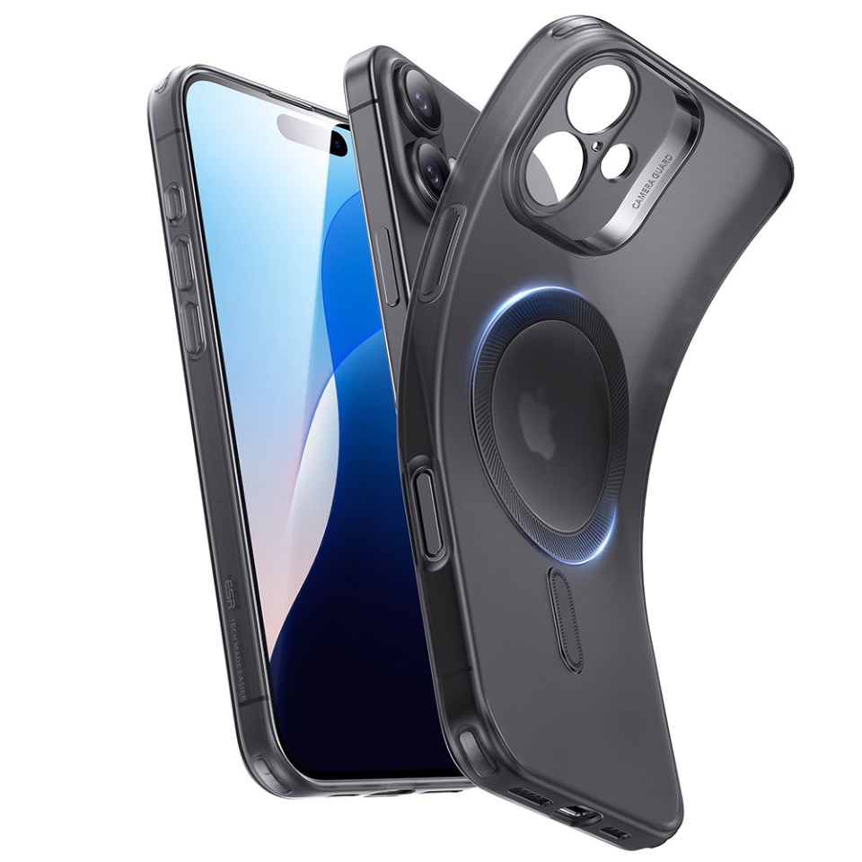 Husa pentru iPhone 16 Plus, slim MagSafe, ESR Zero HaloLock - Negru frost
