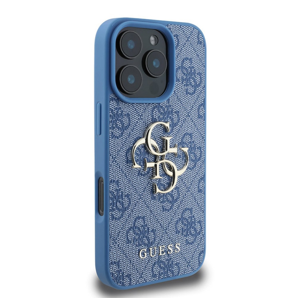 Husa pentru iPhone 16 Pro, Guess Hardcase 4G Big Logo, Protectie Slim, Compatibila, Albastru - 1 | YEO