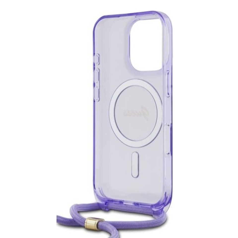 Husa pentru iPhone 16 Pro, Karl Lagerfeld, IML Crossbody MagSafe, Purple - 3 | YEO