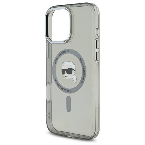 Husa pentru iPhone 16 Pro, Karl Lagerfeld, IML MagSafe, Negru - 3 | YEO