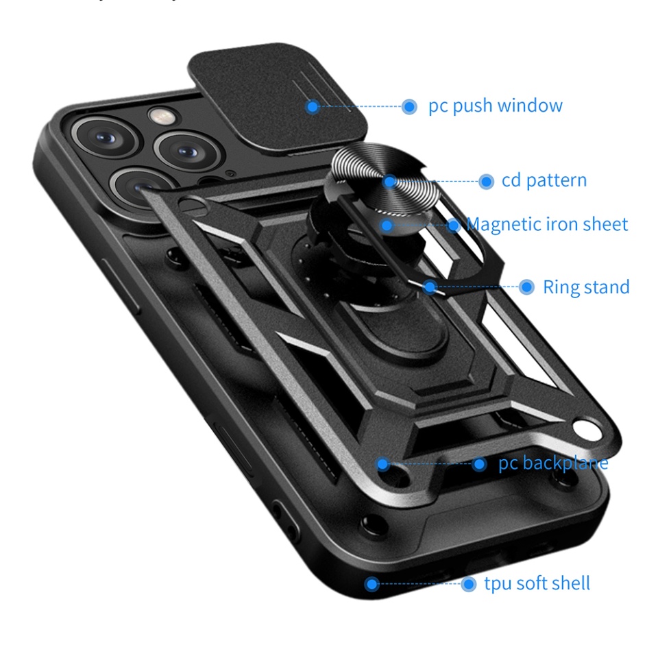 Husa pentru iPhone 16 Pro Max, SKYDDAR INNOVATION, CamShield, Verde, set cu sticker - 1 | YEO