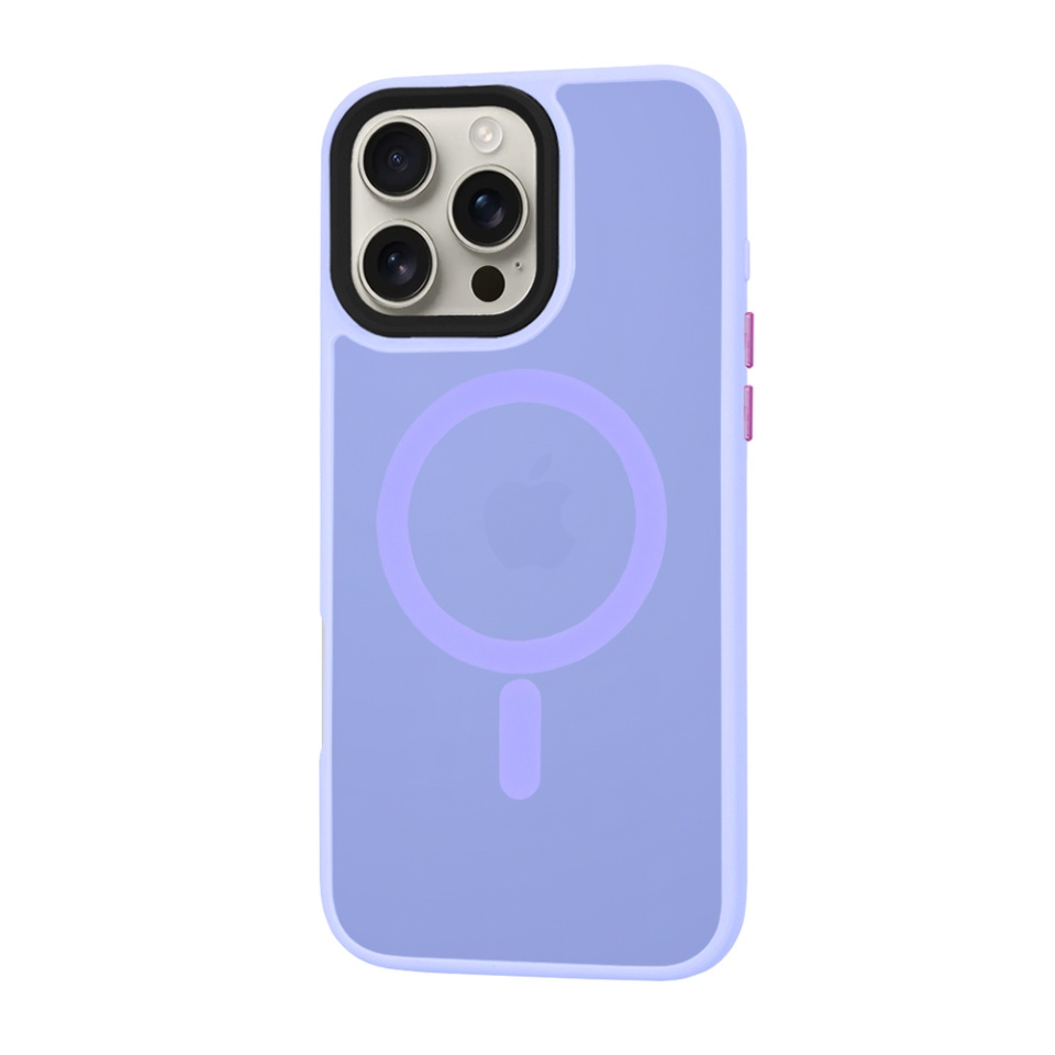 Husa pentru iPhone 16 Pro Max, SKYDDAR INNOVATION, HaloFrost MagSafe, Antisoc, set cu sticker, Mov deschis - 2 | YEO