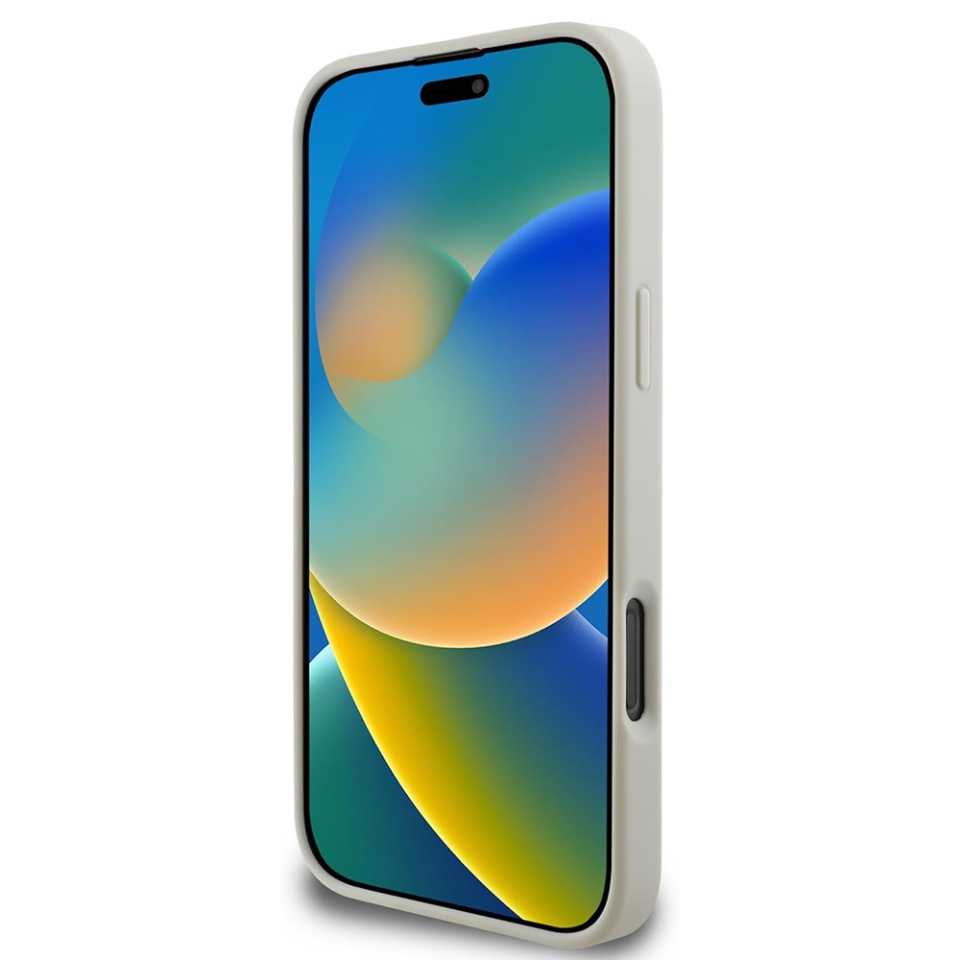 Husa pentru iPhone 16 Pro, Saffiano Iridescent Script, Guess, Bej - 1 | YEO