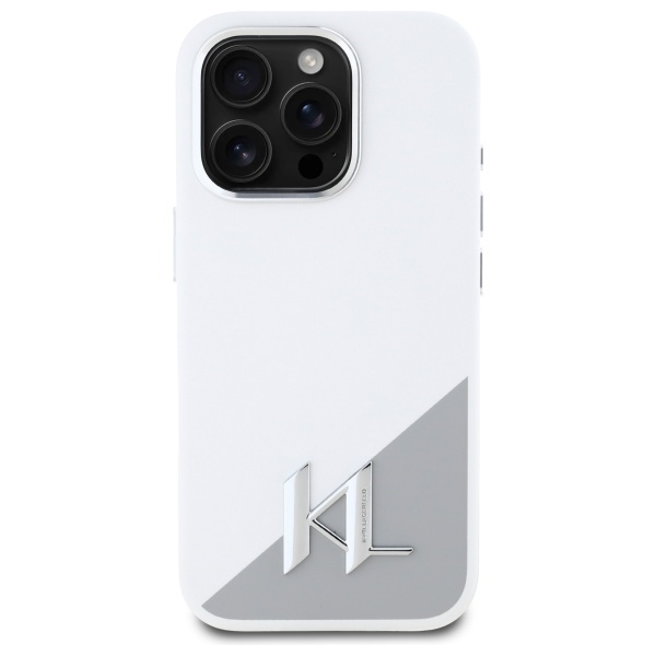 Husa pentru iPhone 16 Pro, Silicone MagSafe, Karl Lagerfeld - Alb - 2 | YEO