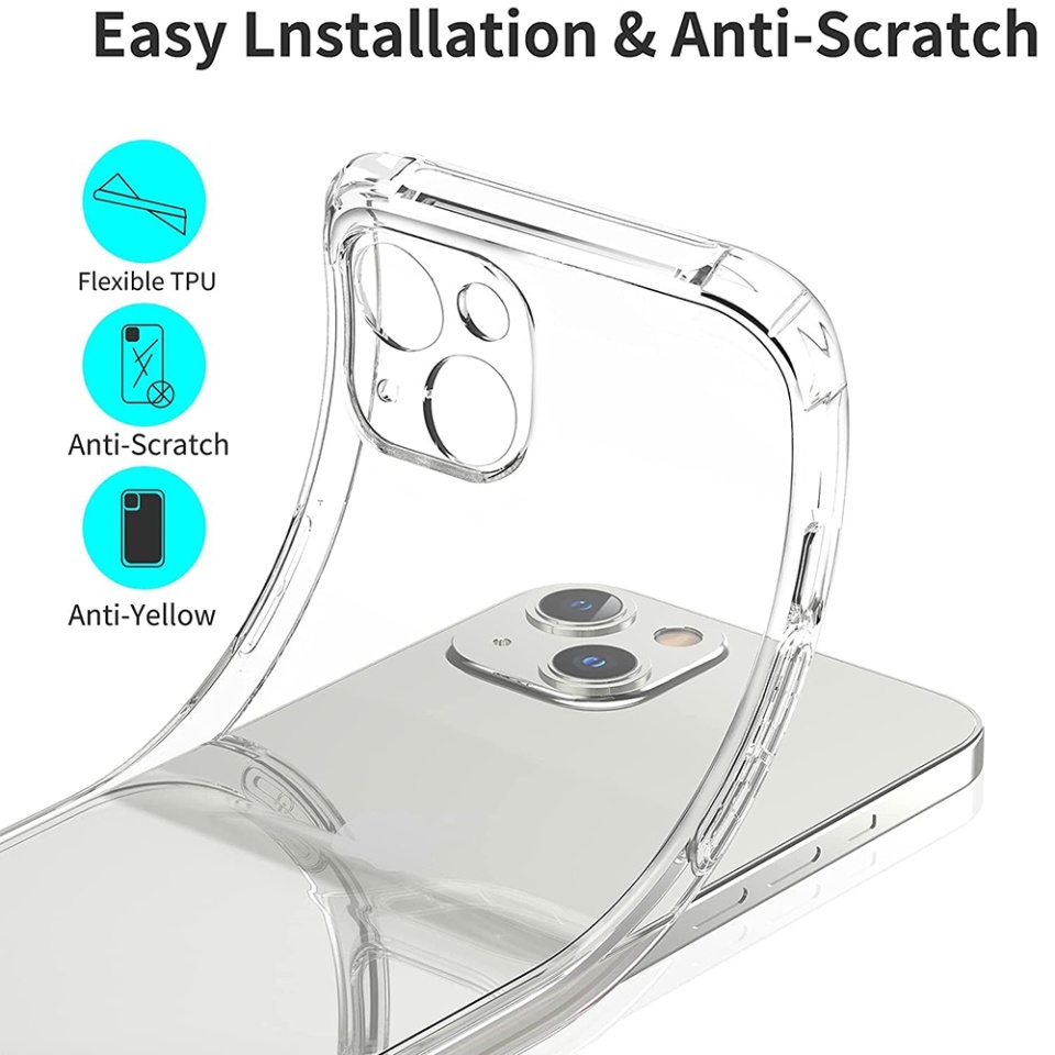 Husa pentru iPhone 16 Pro , SKYDDAR INNOVATION, Shockproof Clear din Silicon Slim, Transparenta, set cu sticker - 2 | YEO