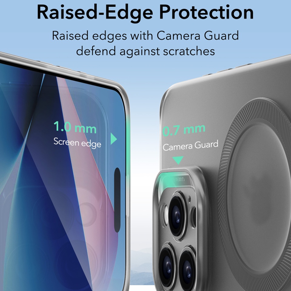 Husa pentru iPhone 16 Pro, slim MagSafe, ESR Zero HaloLock - Gri - 2 | YEO
