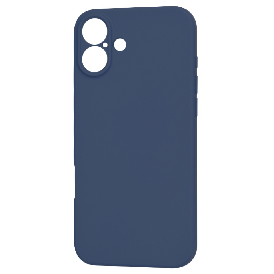 Husa pentru iPhone 16, SKYDDAR INNOVATION, din Silicon Catifelat, SoftElegance , Bleumarin, set cu sticker - 3 | YEO