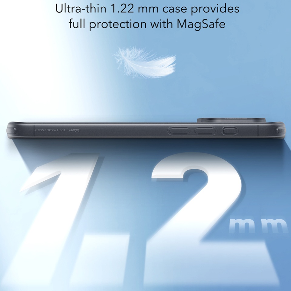 Husa pentru iPhone 16, slim MagSafe, ESR Zero HaloLock - Negru frost - 3 | YEO