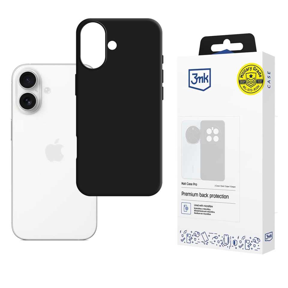 Husa pentru iPhone 17, 3mk Matt Case, Negru