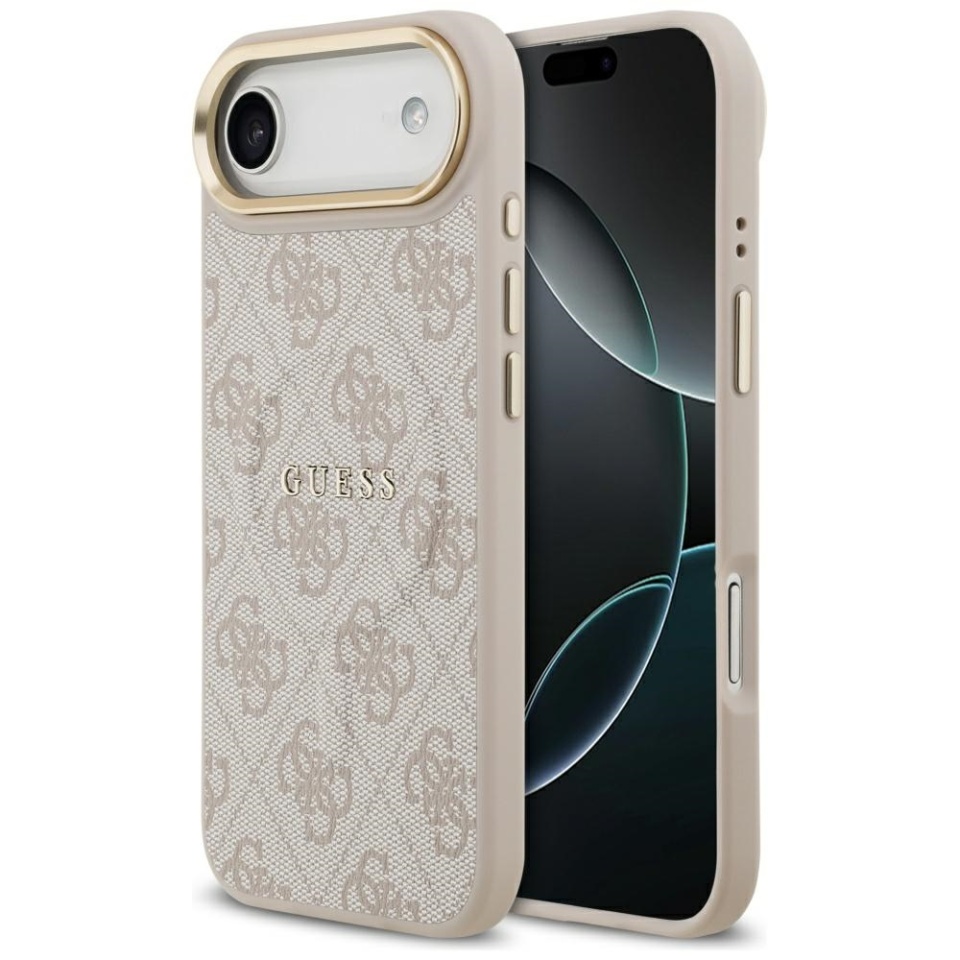 Husa pentru iPhone 17 Air, Guess, Hardcase 4G Classic MagSafe, Roz