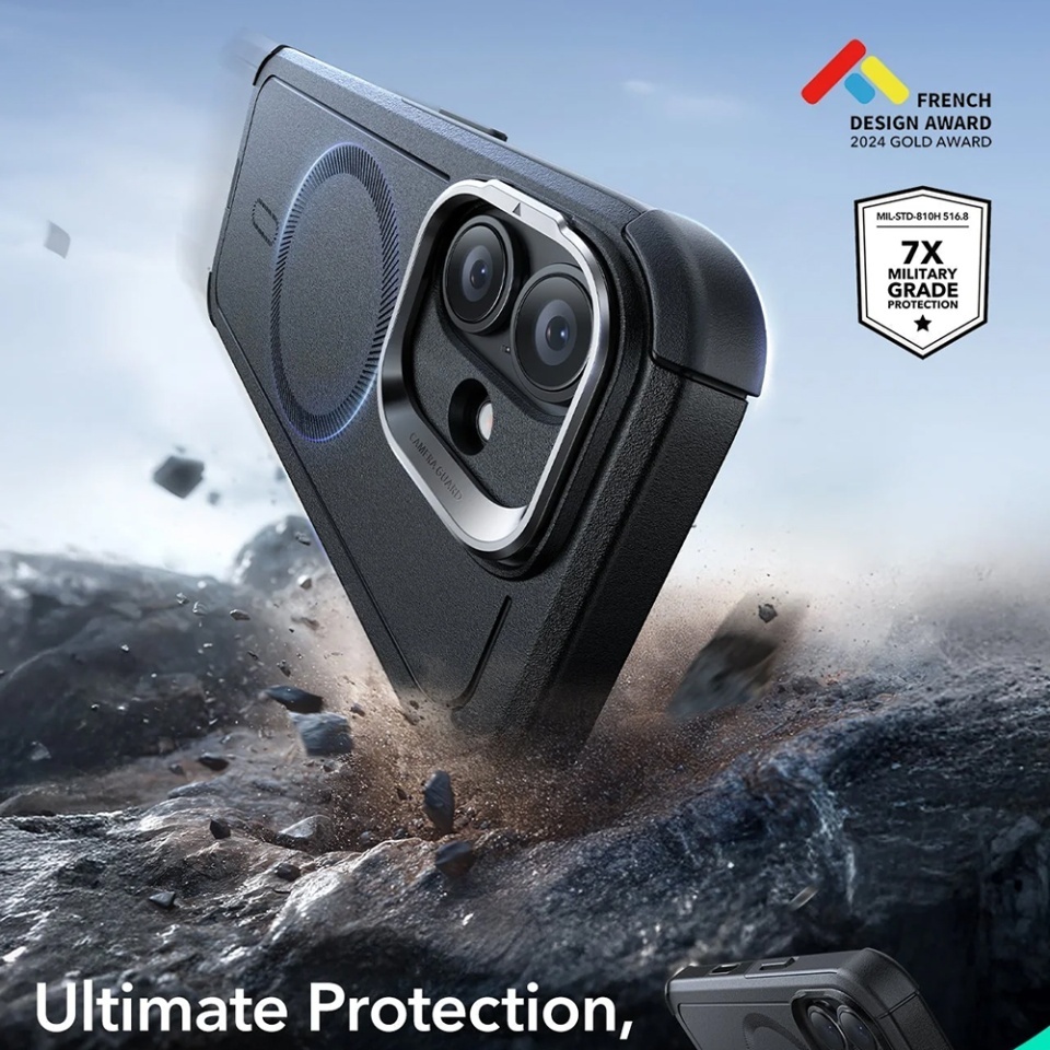 Husa pentru iPhone 17, ESR Cyber Armor Kickstand, Negru - 2 | YEO