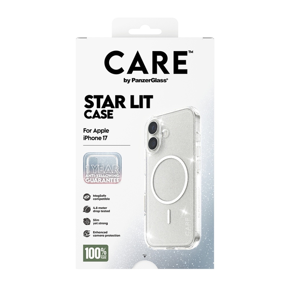 Husa pentru iPhone 17, PanzerGlass, CARE Flagship Urban Explorer Star Lit White MagSafe, Anti-Soc 4.8m, Anti-Ingalbenire, Design Slim, Compatibila MagSafe, Transparenta - 7