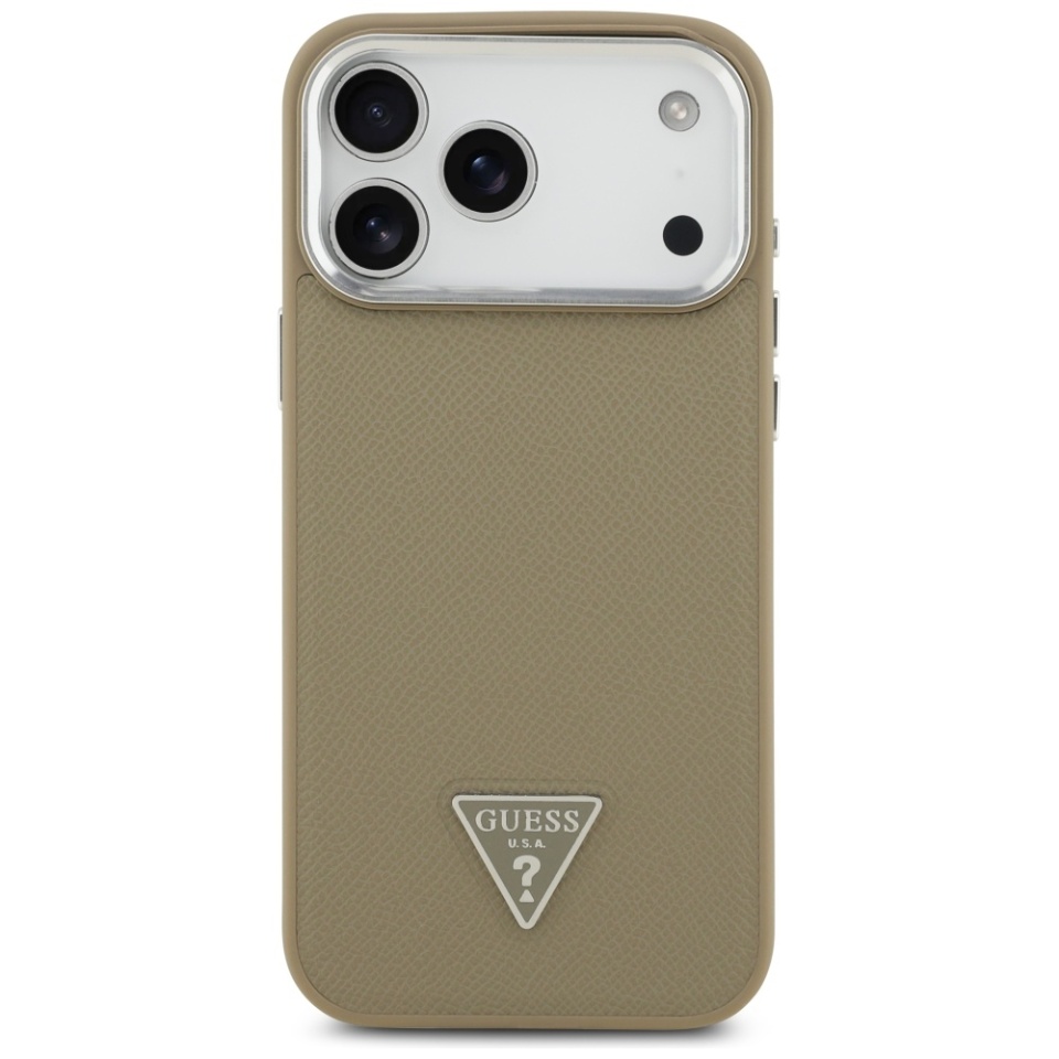 Husa pentru iPhone 17 Pro, Grained Triangle, Guess, Maro - 2 | YEO