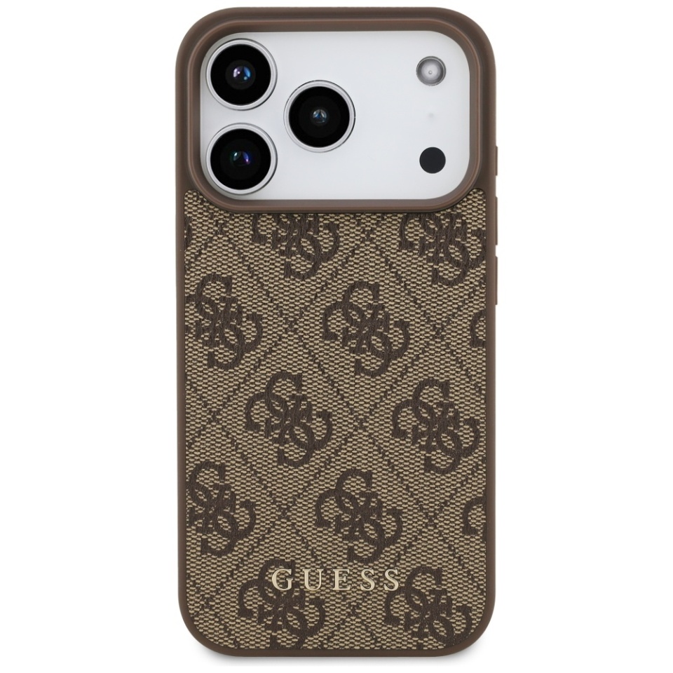 Husa pentru iPhone 17 Pro, Guess Hardcase 4G Classic, Maro - 1 | YEO