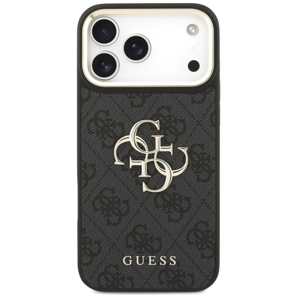 Husa pentru iPhone 17 Pro Max, Silicon 4G Big Metal Logo, Protectie Slim, Negru - 2 | YEO