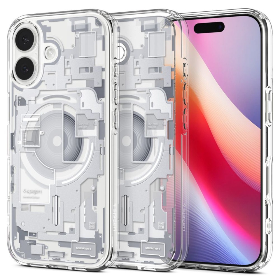 Husa pentru iPhone 17, Spigen Ultra Hybrid Zero One - Alb