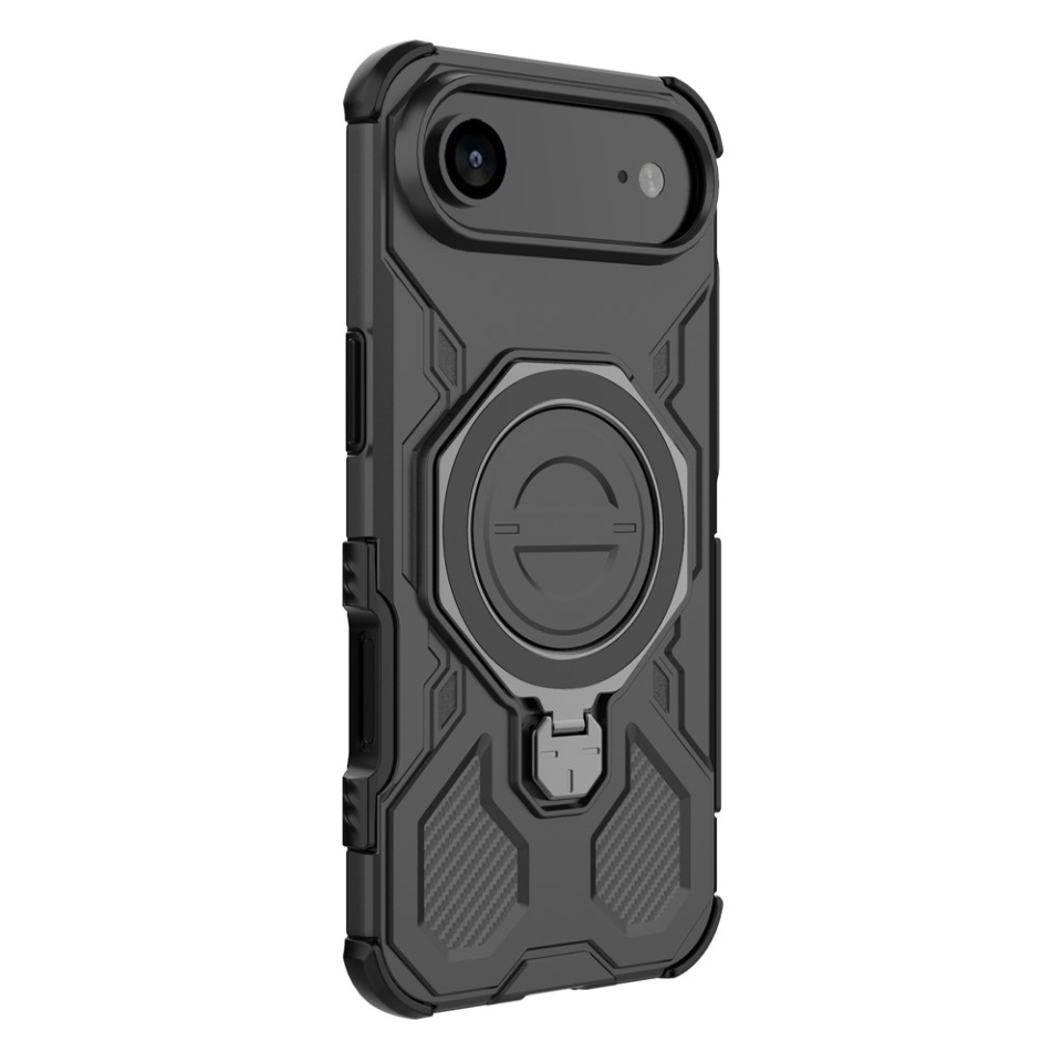 Husa pentru iPhone Air, Antisoc, SKYDDAR INOVATION, Carbon Shield PRO, Magsafe, set cu sticker, Negru - 3 | YEO