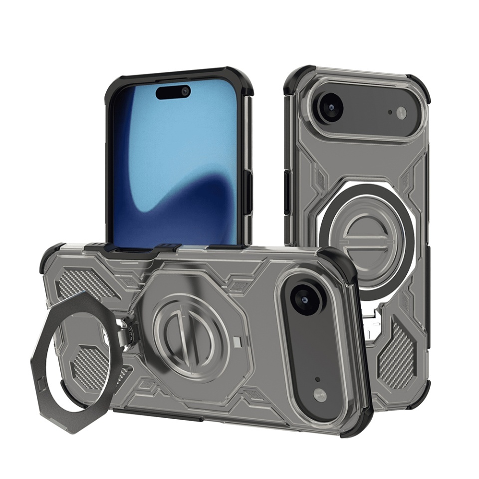 Husa pentru iPhone Air, Antisoc, SKYDDAR INOVATION, Carbon Shield PRO, Magsafe, set cu sticker, Fumuriu - 1 | YEO