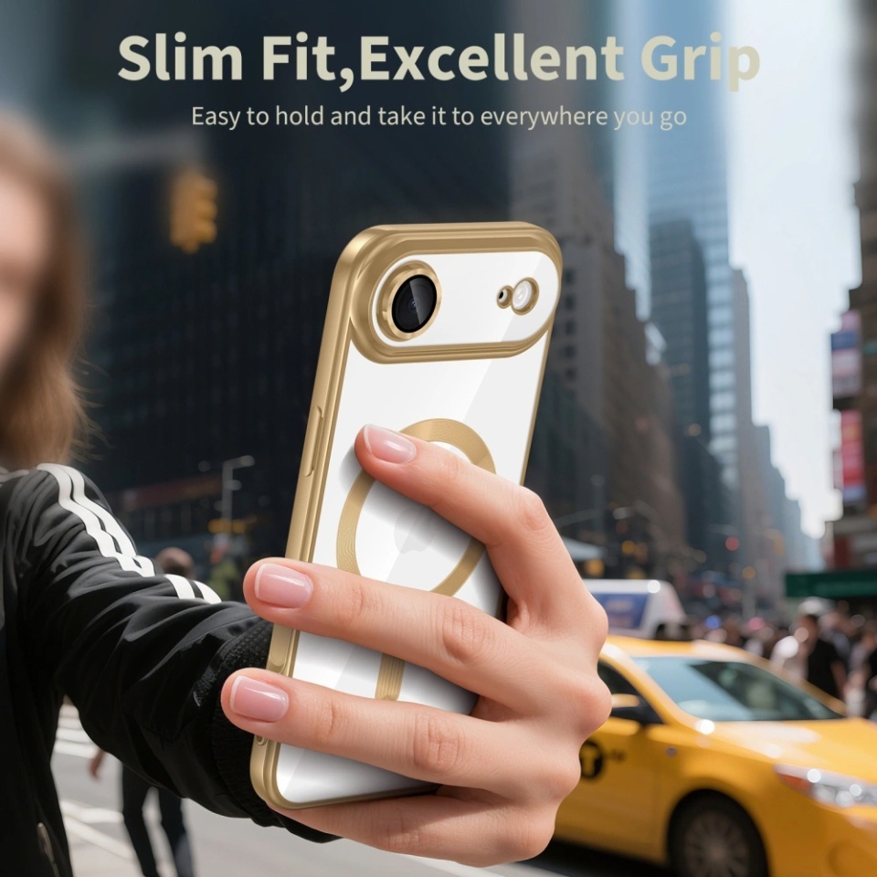 Husa pentru iPhone Air, SKYDDAR INNOVATION, Luxury Shield Magsafe, Protectie Antisoc, set cu sticker, Negru - 3 | YEO