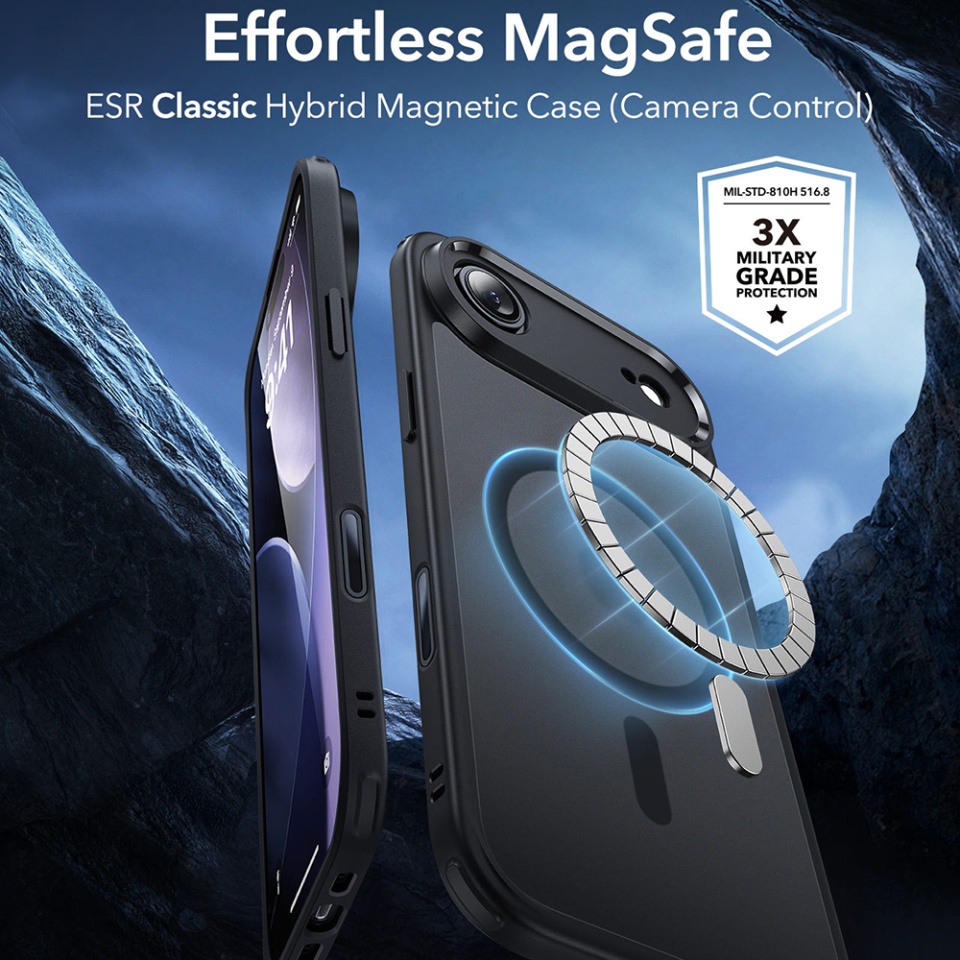 Husa pentru iPhone Air, slim, ESR Classic Hybrid HaloLock, Negru frost - 1 | YEO