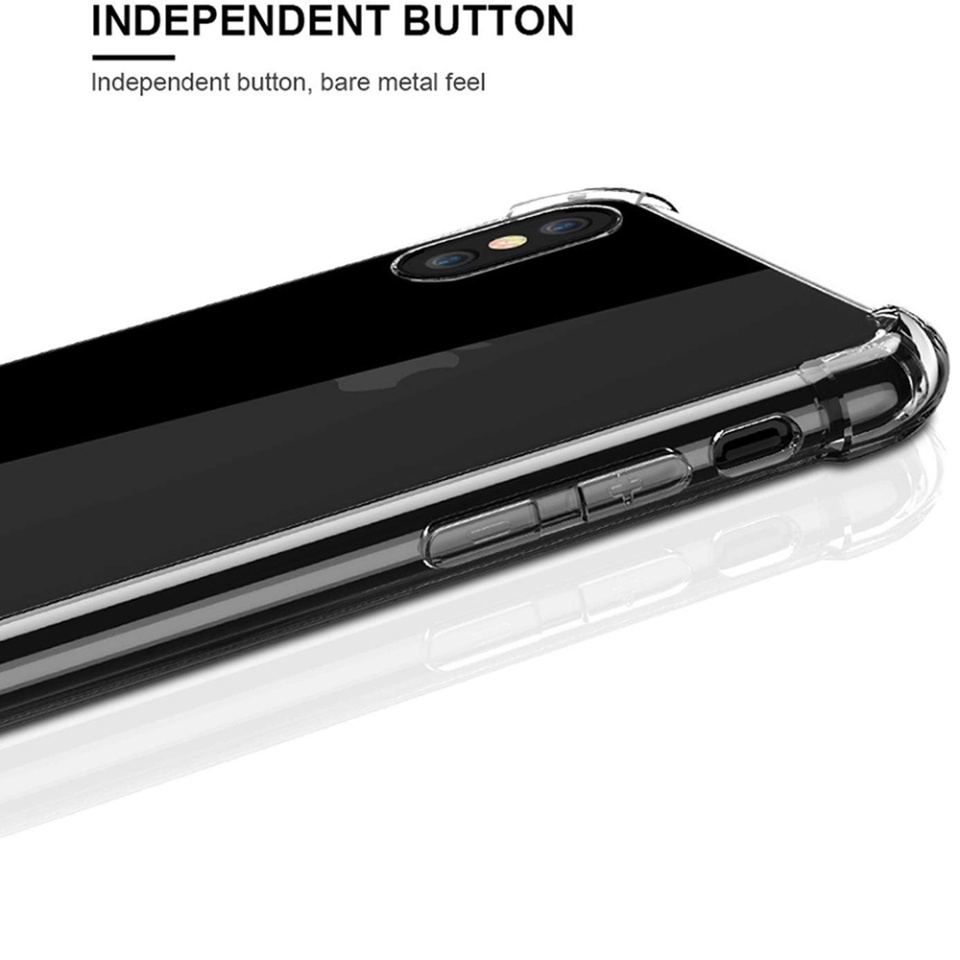 Husa pentru iPhone X, iPhone 10 / XS , SKYDDAR INNOVATION, Shockproof Clear din Silicon Slim, Transparenta, set cu sticker - 1 | YEO
