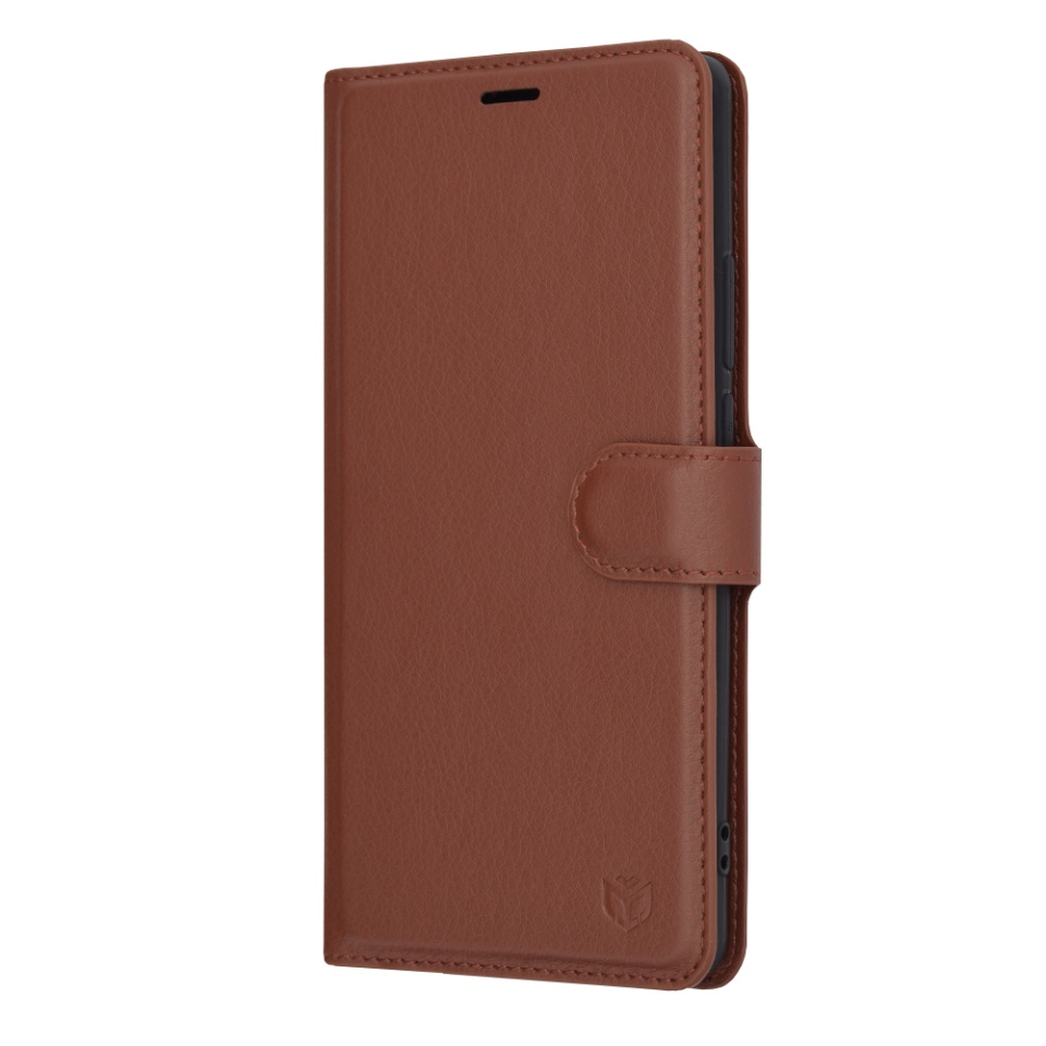Husa pentru Motorola Edge 40 / Edge (2023) tip Carte, cu Portofel Interior, Finisaje Premium, SKYDDAR Leather Wallet - Maro - 3 | YEO