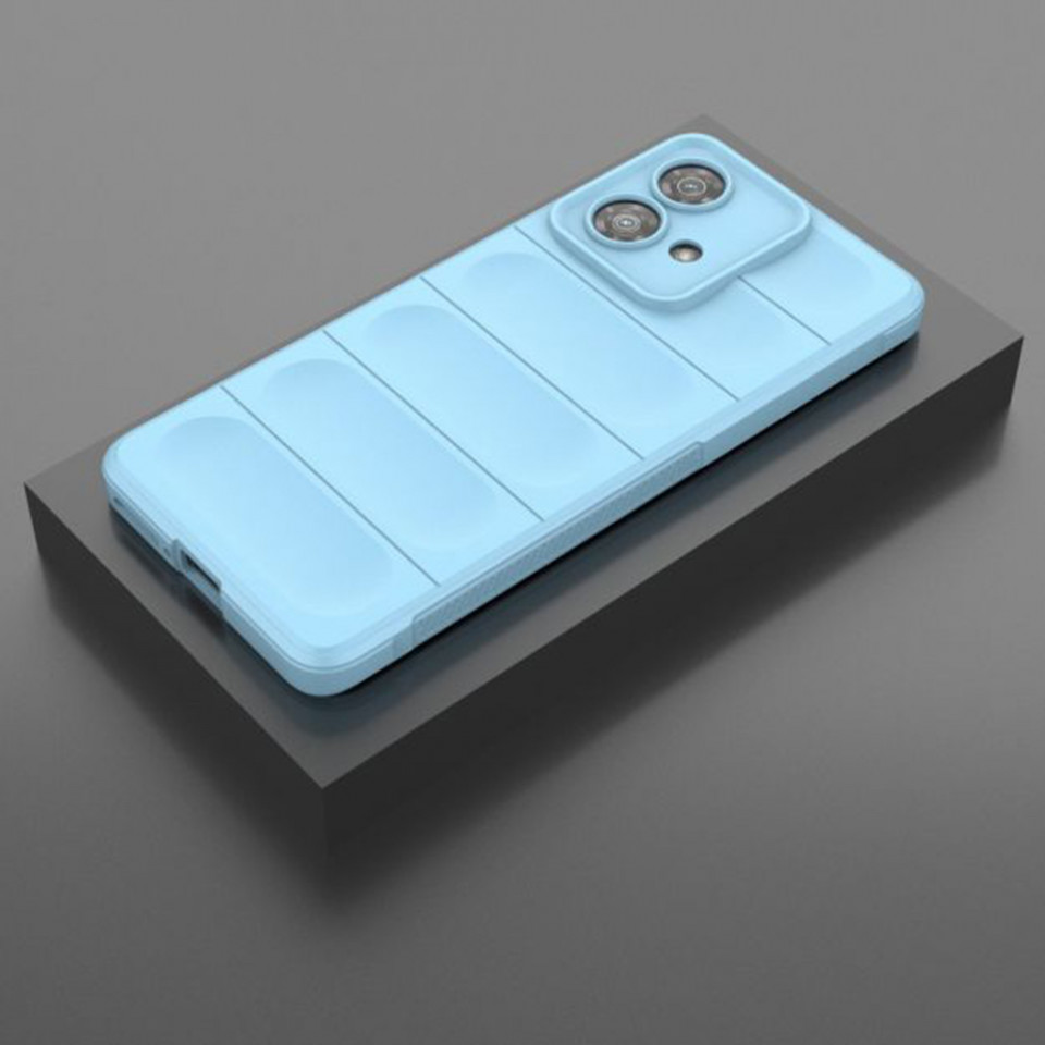 Husa pentru Motorola Edge 40 Neo eleganta, din silicon mat, SKDR Vogue - Bleu - 2 | YEO