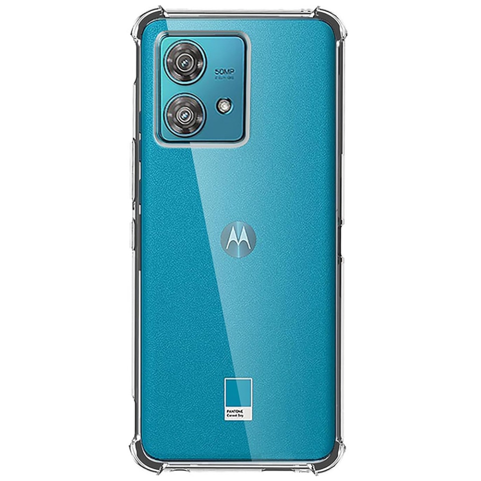 Husa pentru Motorola Edge 40 Neo , SKYDDAR INNOVATION, Shockproof Clear din Silicon Slim, Transparenta, set cu sticker - 1 | YEO
