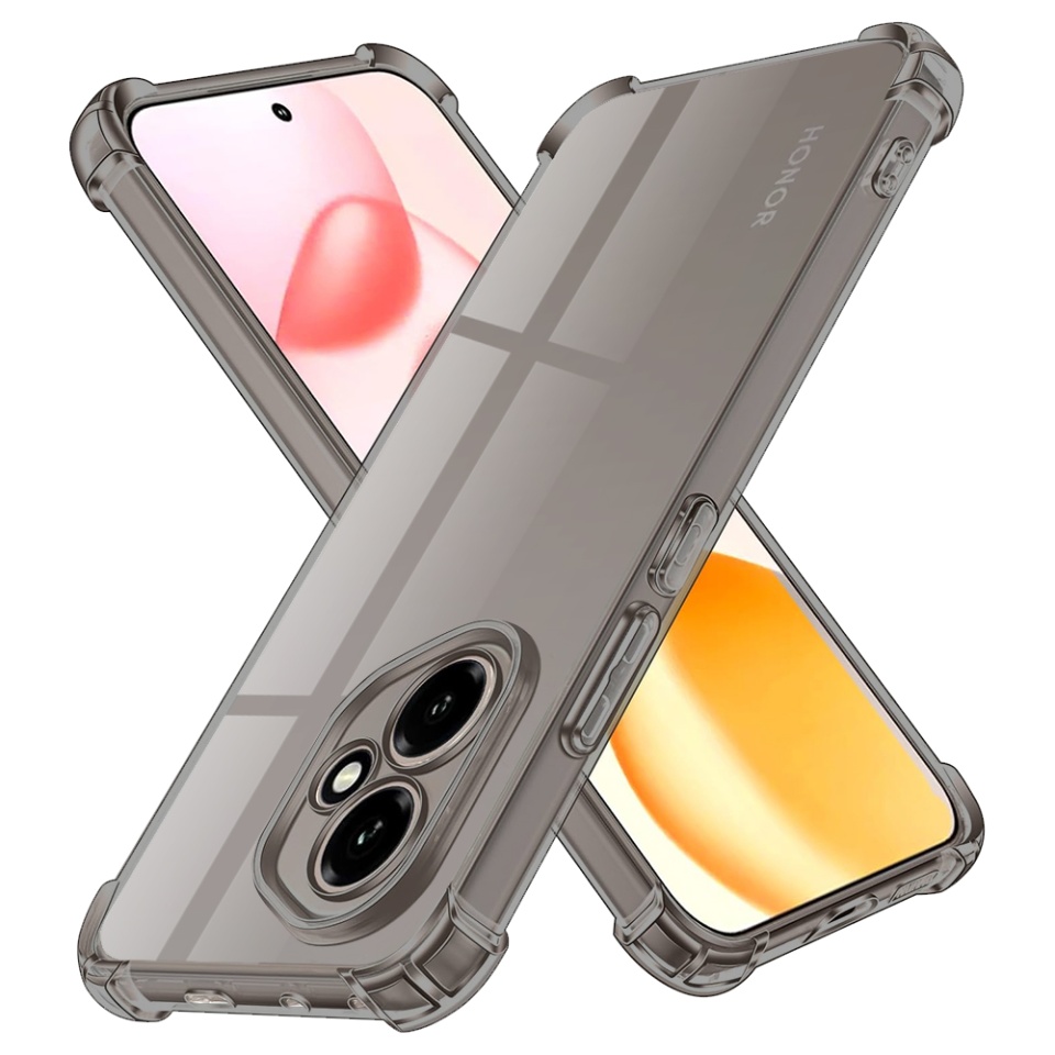 Husa pentru Motorola Edge 40 Neo, SKYDDAR INNOVATION, Shockproof Clear Silicone, Silicon Slim, set cu sticker, Fumuriu