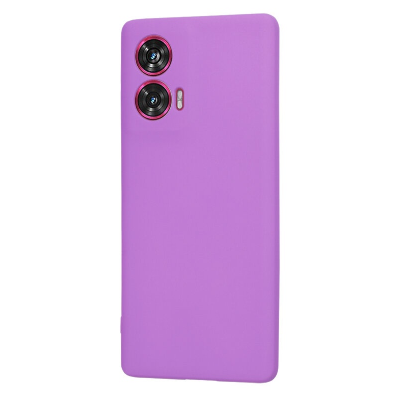 Husa pentru Motorola Edge 50 Fusion din Silicon Catifelat, Protectie Premium, Skyddar SoftElegance - Mov - 2 | YEO