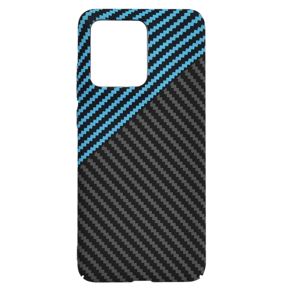 Husa pentru Motorola Edge 50 Neo / ThinkPhone 25, Finisaj Premium cu Textura de Carbon, Design Elegant, SKDR CarbonFlex - Bleu - 3 | YEO