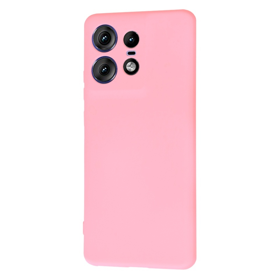 Husa pentru Motorola Edge 50 Pro, SKYDDAR INNOVATION, din Silicon Catifelat, SoftElegance, set cu sticker, Roz - 2 | YEO