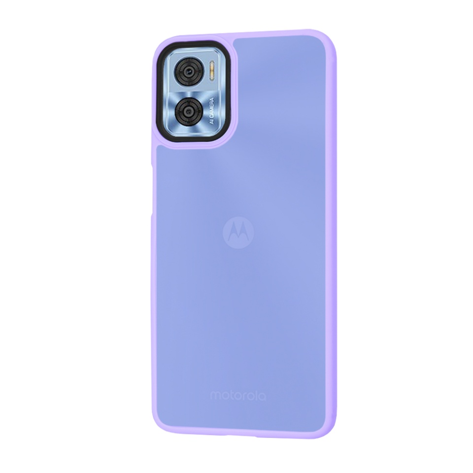 Husa pentru Motorola Moto E22 / Moto E22i, ce Absoarbe Cele mai Aspre Socuri, Skyddar Frosted - Mov deschis - 1 | YEO