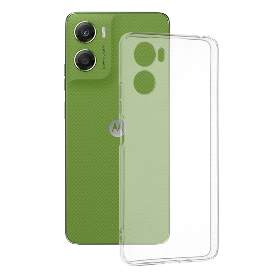 Husa pentru Motorola Moto G06, SKYDDAR INNOVATION, ClearGuard, din silicon transparent, set cu sticker, Transparenta
