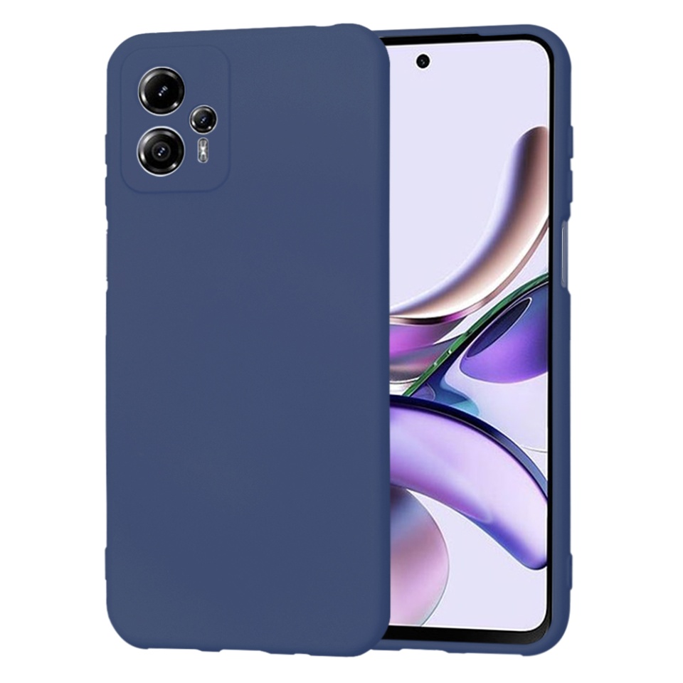 Husa pentru Motorola Moto G13 din Silicon Catifelat, Protectie Premium, Skyddar SoftElegance - Bleumarin