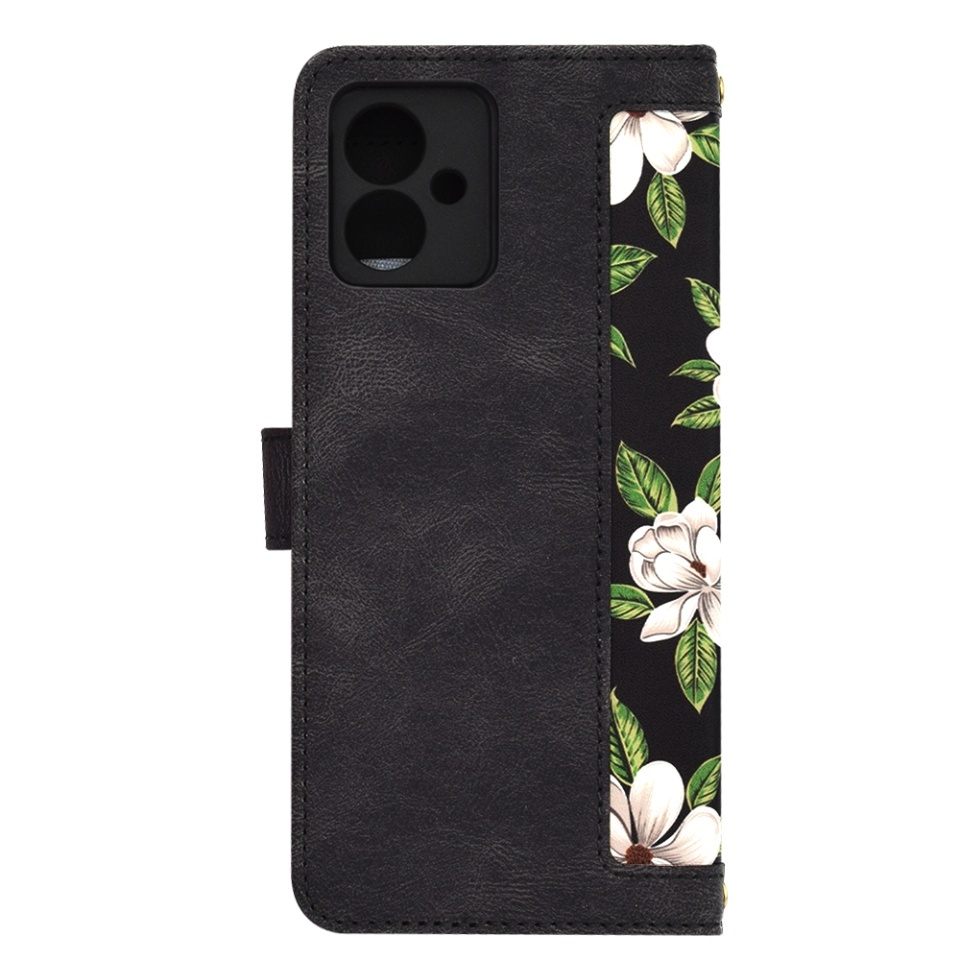 Husa pentru Motorola Moto G14, SKYDDAR INNOVATION, Flipcraft din Piele Ecologică, Stand Integrat, Buzunare pentru Carduri, set cu sticker, Negru - 2 | YEO