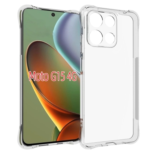 Husa pentru Motorola Moto G15 / Moto G15 Power din silicon slim, anti soc, Skyddar Shock - Transparenta