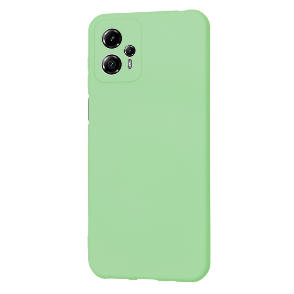 Husa pentru Motorola Moto G23, SKYDDAR INNOVATION, din Silicon Catifelat, SoftElegance, set cu sticker, Verde deschis - 2 | YEO