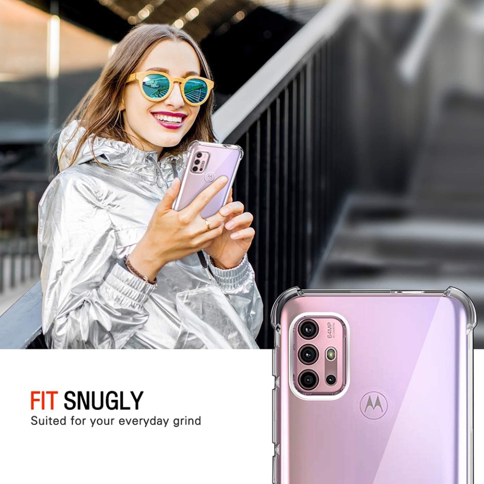 Husa pentru Motorola Moto G30 / Moto G10 / Moto G20 , SKYDDAR INNOVATION, Shockproof Clear din Silicon Slim, Transparenta, set cu sticker - 3 | YEO