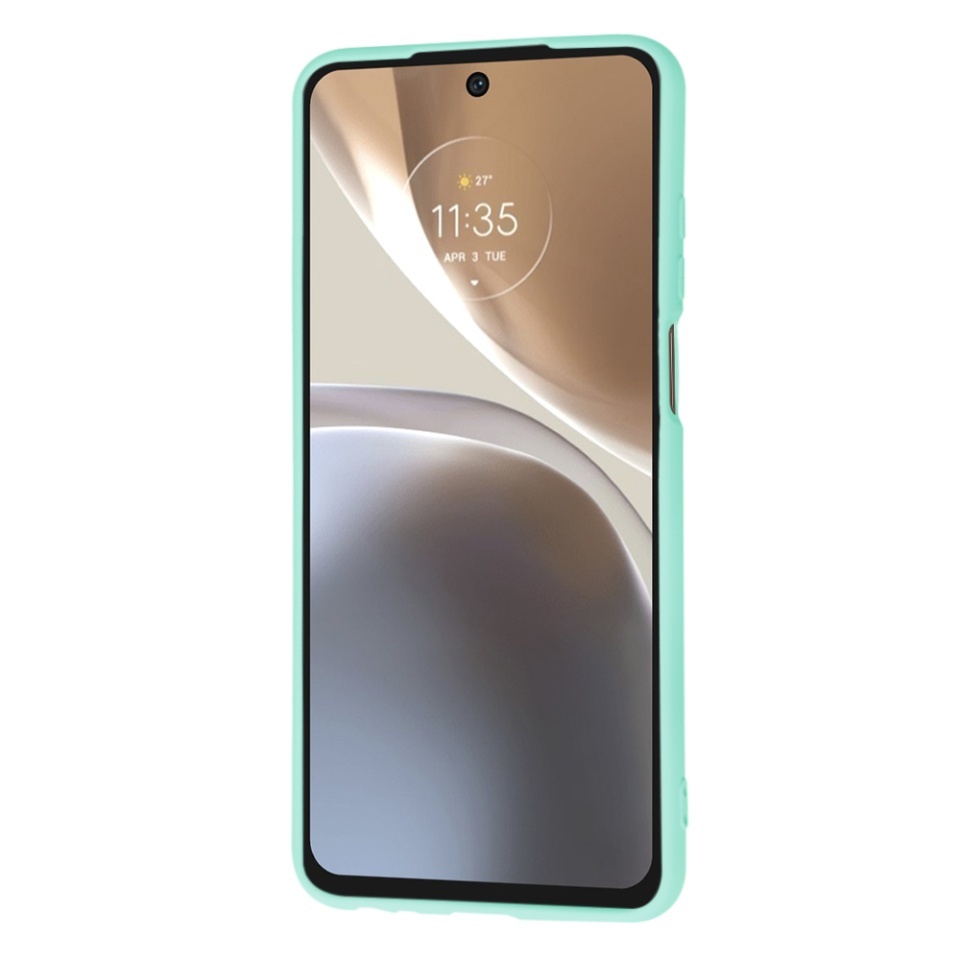 Husa pentru Motorola Moto G32, SKYDDAR INNOVATION, din Silicon Catifelat, SoftElegance, set cu sticker, Turcoaz - 1 | YEO