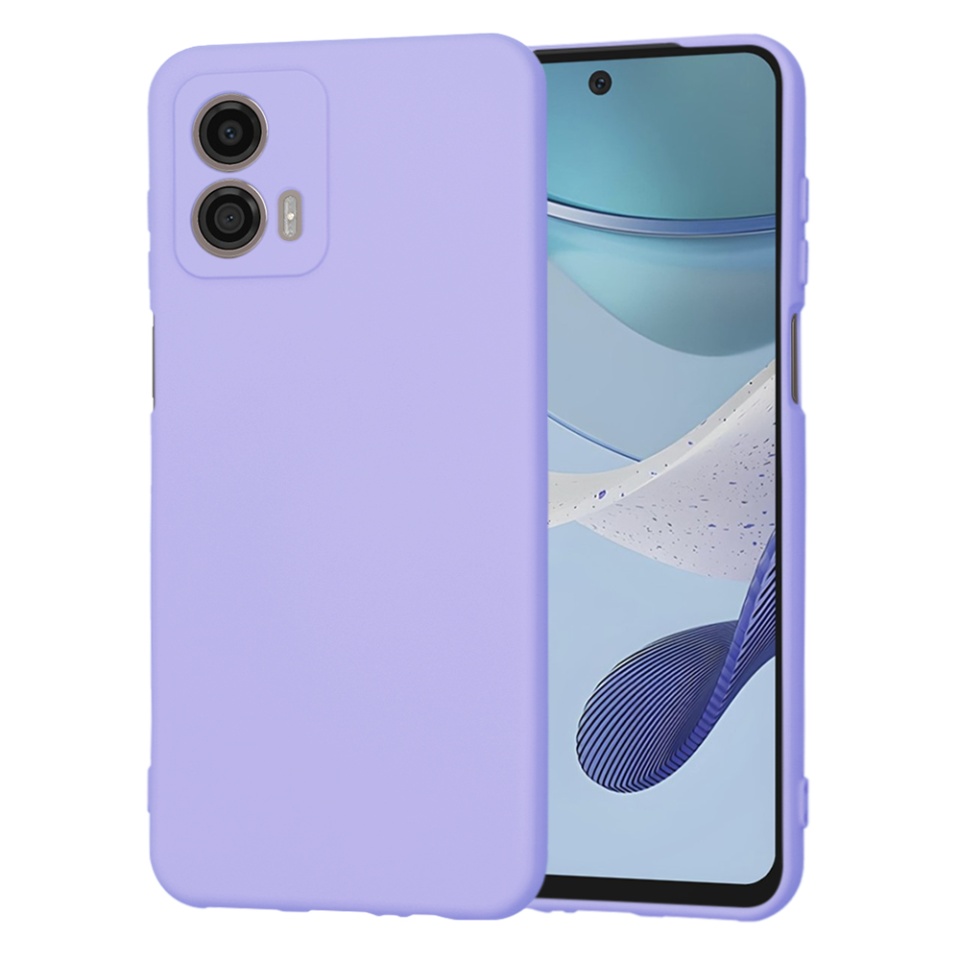 Husa pentru Motorola Moto G53 din Silicon Catifelat, Protectie Premium, Skyddar SoftElegance - Violet