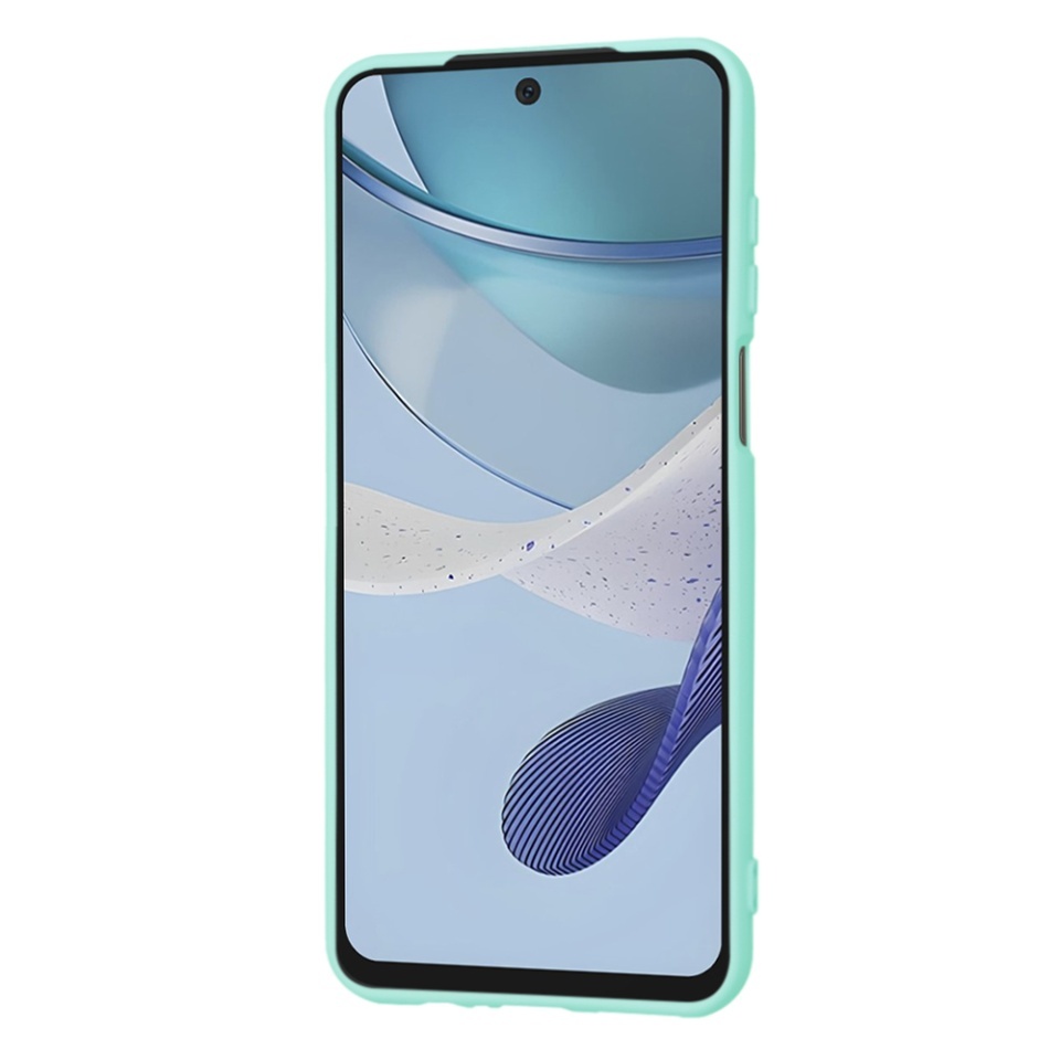 Husa pentru Motorola Moto G53, SKYDDAR INNOVATION, din Silicon Catifelat, SoftElegance, set cu sticker, Turcoaz - 1 | YEO