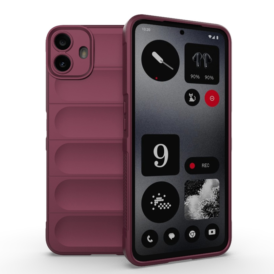 Husa pentru Nothing CMF Phone 1 eleganta, din silicon mat, SKDR Vogue - Bordo