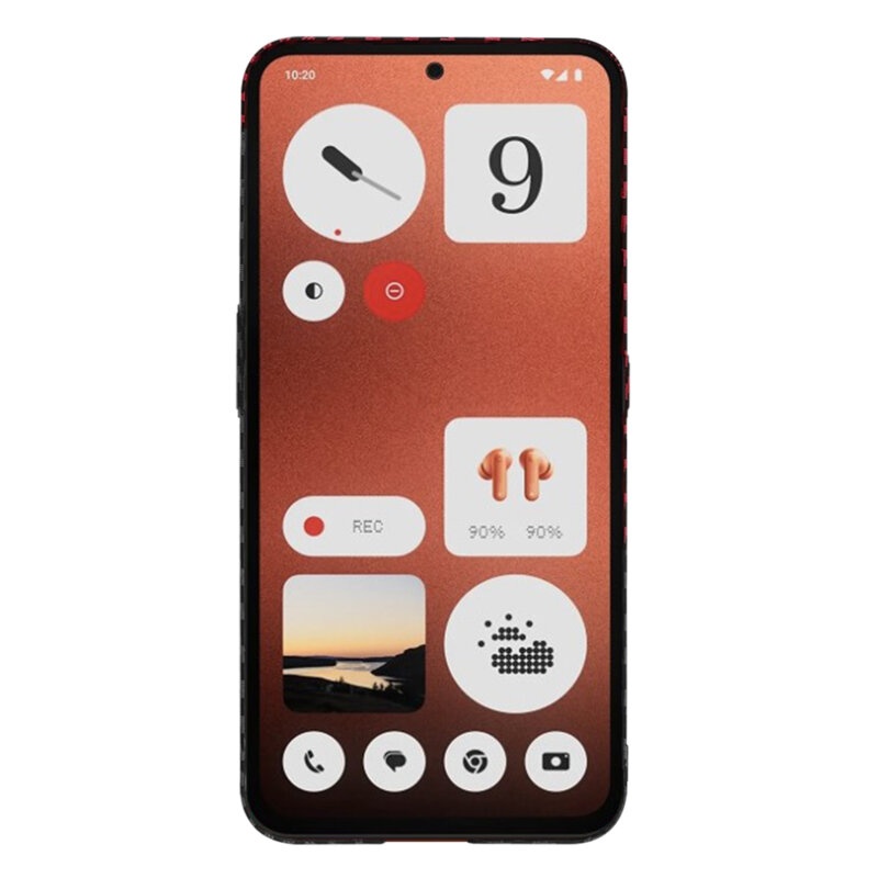 Husa pentru Nothing CMF Phone 1, Finisaj Premium cu Textura de Carbon, Design Elegant, SKDR CarbonFlex - Rosu inchis - 1 | YEO